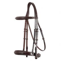 Montar Hunter Ergonomic Leather Bridle - Brown / Pony