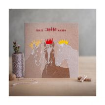 Deckled Edge Christmas Card - Three Wise Mares