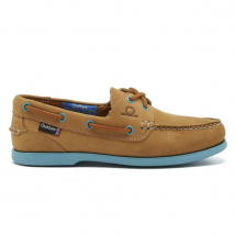 Chatham Pippa II G2 Leather Boat Shoes - Tan/Turquoise / UK 5