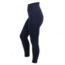 Woof Wear Ladies Knee Patch Riding Tights - Navy / UK 10