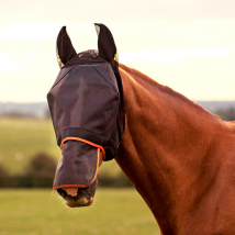 Equilibrium Field Relief Max Fly Mask - Black/Orange / XS