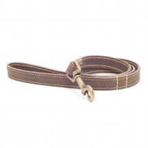 Ancol Timber Leather Lead - Sable / 1m x 19mm