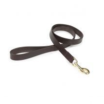 Shires Digby & Fox Flat Leather Dog Lead - Brown / S