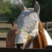 Equilibrium Field Relief Max Fly Mask - Grey/Yellow / XS