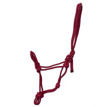 GS Equestrian Rope Halter - Burgundy / Pony