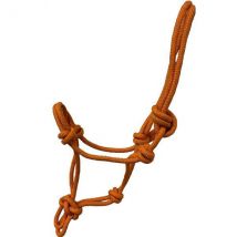 GS Equestrian Rope Halter - Orange / Full