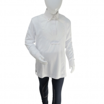 HyFASHION Ladies Dedham Long Sleeved Tie Shirt - White / XS