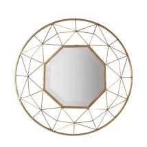 Andromeda Geometric Mirror in Gold