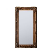Gallery Interiors Carved Louis Leaner Mirror Gold