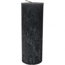 Libra Interiors Dark Grey Rustica Pillar Candle