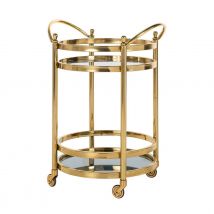 Hendricks Round Drinks Cabinet - Gold
