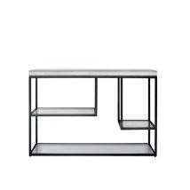Pippard Mirrored Top Console Table - Black