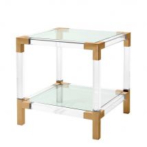 Royalton Side Table - Brushed Brass Finish