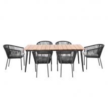 Olivia's Remi Dining Set in Grey