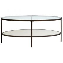 Hudson Oval Coffee Table - Aged Bronze
