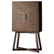 Gallery Interiors Boho Retreat Cocktail Cabinet in Brown