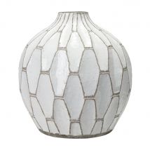 Gauld Stoneware Geometric Vase - White
