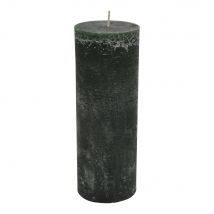 Libra Interiors Forest Green Rustica Pillar Candle 7 X 19 cm