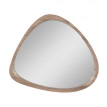 Ricardo Curved Wall Mirror - Dark Wood Veneer