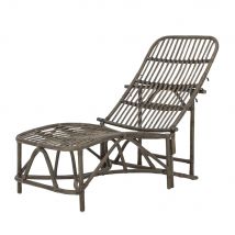 Bloomingville Dione Deck Chair in Brown Rattan
