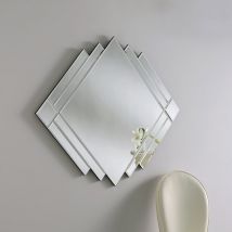 Aomori Art Deco Wall Mirror - Black