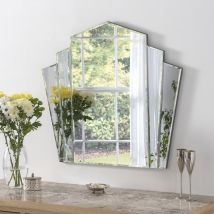 Akola Art Deco Wall Mirror - Silver