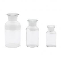 Gallery Interiors Set of 3 Apothecary Jars in Clear