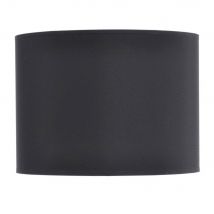 Libra Interiors Lined Drum 16" Lampshade Black and Silver