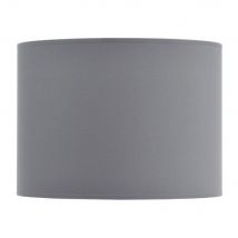 Libra Interiors Lined Drum 14" Lampshade Grey and Silver