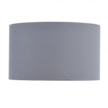 Libra Interiors Lined Drum 20" Lampshade Grey and Silver