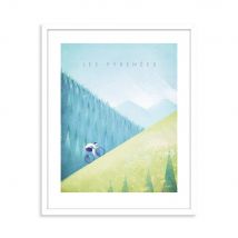 Henry Rivers Pyrenees Framed Art 40x50cm