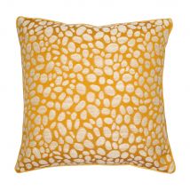 Malini Pebble Weave Cushion in Mustard - 43 x 43cm