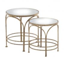 Mindy Brownes Set of 2 Ethan Mirrored Nest of Tables