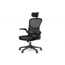 Office Chair Ergonomic Desk Chair Swivel Computer Chair for Home Office Max Load 150kg, With Headrest / Black