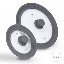 STONELINE® Universal Glasdeckel Set 16/18/20 und 24/26/28 | Grau