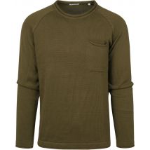 KnowledgeCotton Apparel Sweater Olive Vert Vert foncé taille L