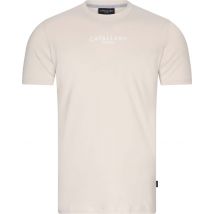 Cavallaro Bari T-Shirt Logo Ecru Beige Blanc cassé taille M