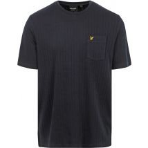 Lyle and Scott T-shirt Knitted Marine Bleu Bleu foncé taille L