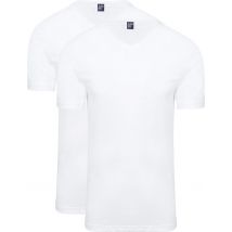 Alan Red T-Shirts West Virginia Col-V (Lot de 2) Blanc taille S