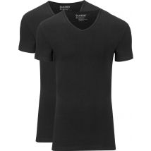 Slater T-Shirts Stretch Lot de 2 Col-V Noir taille S