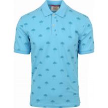 Polo Scotch and Soda Palmiers Bleu clair Bleu taille M