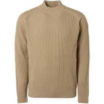 No Excess Pull Col Montant Knitted Beige taille L