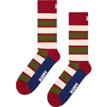 Happy Socks Chaussettes Stripe Multicoloré Beige Rouge Vert taille 41-46