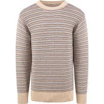 KnowledgeCotton Apparel Sweater Rayures Multicolore Beige Multicoloré taille L