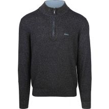 NZA Pull Christopher Demi-Zip Marine Mélanger Bleu foncé Bleu taille L