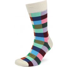 Happy Socks Chaussettes Rainbow Check Multicoloré Beige taille 41-46
