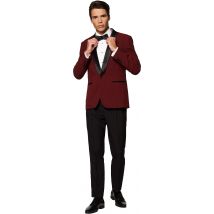 OppoSuits Costume Smoking Rouge Bordeaux taille 52