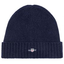 Gant Bonnet Knitted Laine Marine Bleu Bleu foncé
