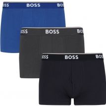 BOSS Boxers Courtes Lot de 3 Power 487 Bleu Bleu foncé Gris Anthracite Multicoloré taille XL
