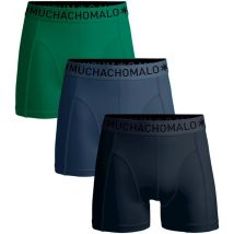 Muchachomalo Boxer-shorts Lot de 3 Solid 580 Multicoloré Vert Bleu taille S